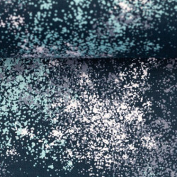 Baumwolle - Kim Sprenkel blau mint